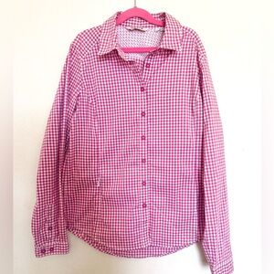 Orvis Pink Gingham Button down shirt sz small